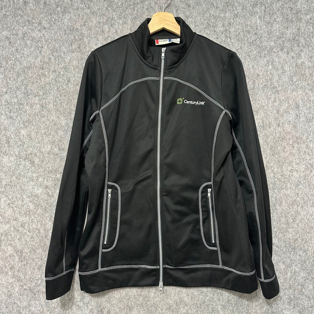Clique Womens CenturyLink Full Zip Track Jacket Black Size Large L Polyester